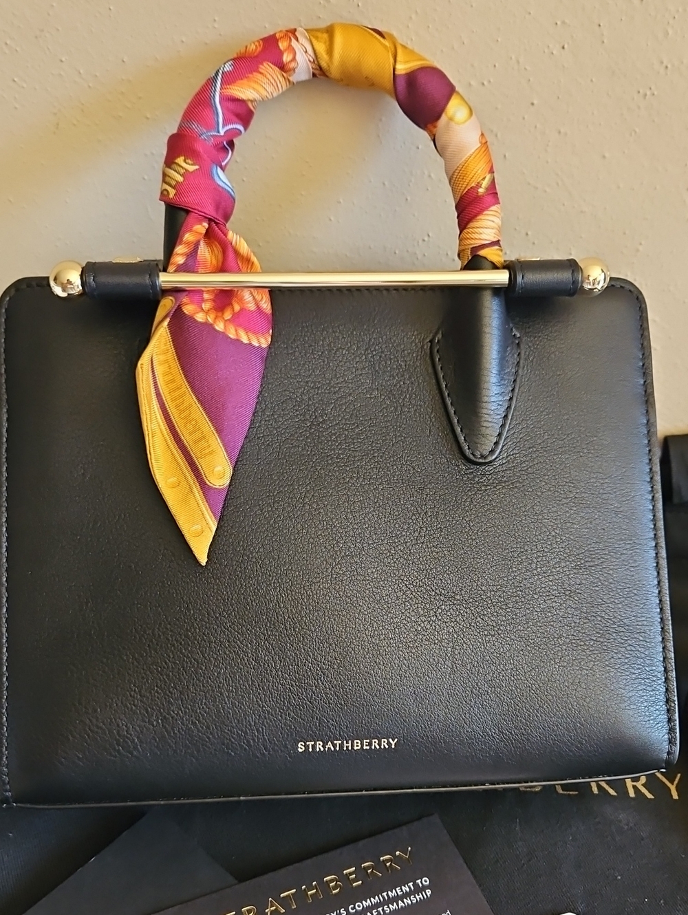 Strathberry Mini Tote In Black - Picture 5 of 9